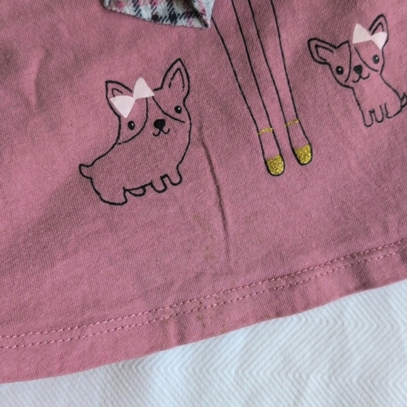 first impressions graphic top & plaid leggings matching outfit set 12 months - Picture 6 of 10